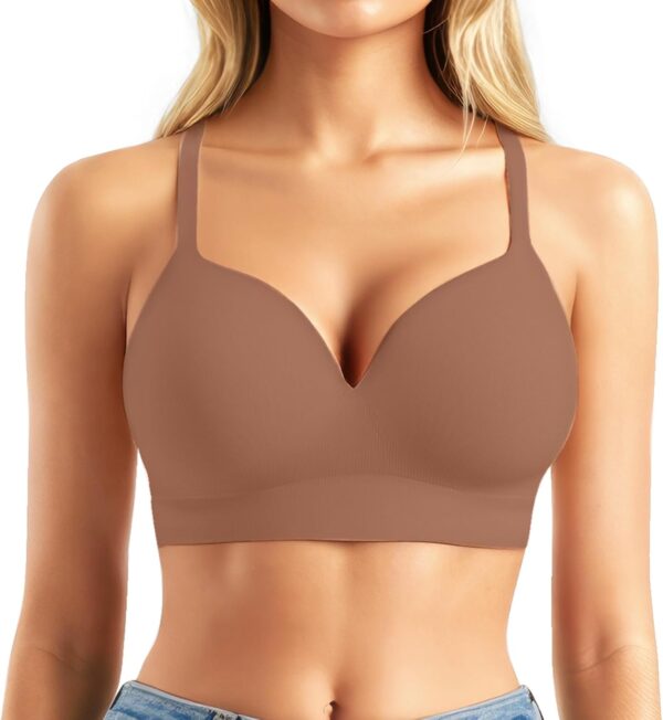 Bras for Women No Underwire Supportive Push Up s Wireless Full Coverage Plus Size T-Shirt Bra
