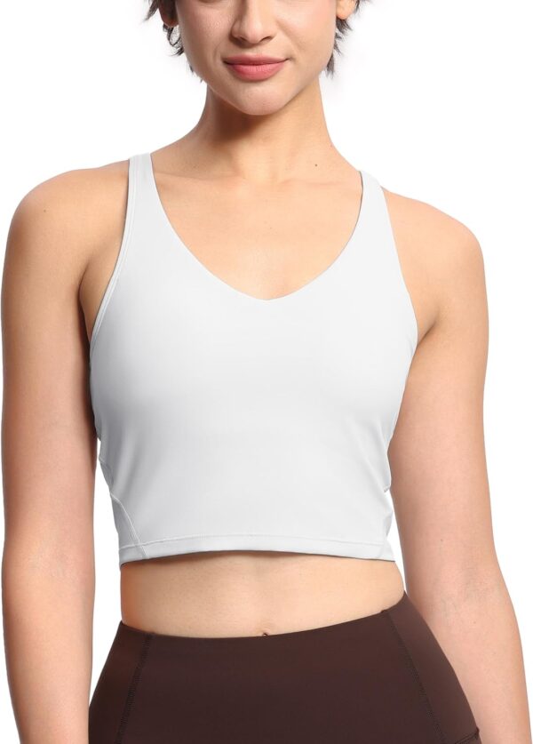 Women' Sports Bra Longline Wirefree Padded with Medium Support