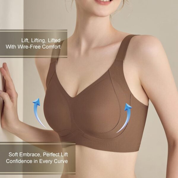 Bra and Panty Set Push-Up and Sports, Seamless Breathable Wireless Underwear Lingerie, Comfortable Intimate for Everyday Wear - Image 2