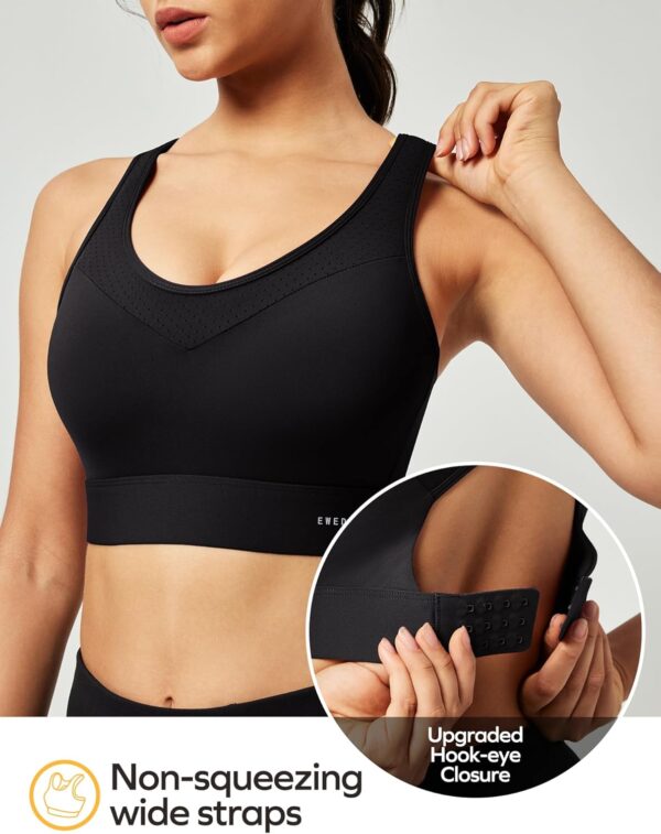 Sports Bras for Women High Support High Impact Sports Bras for Women Large Bust Push up Racerback Workout Running Bra - Image 2