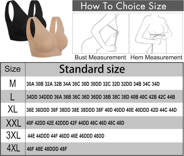 3 Pack Sports Bras for Women Wirefree Padded Workout Yoga Gym Fitness Bra Medium Support - Image 2