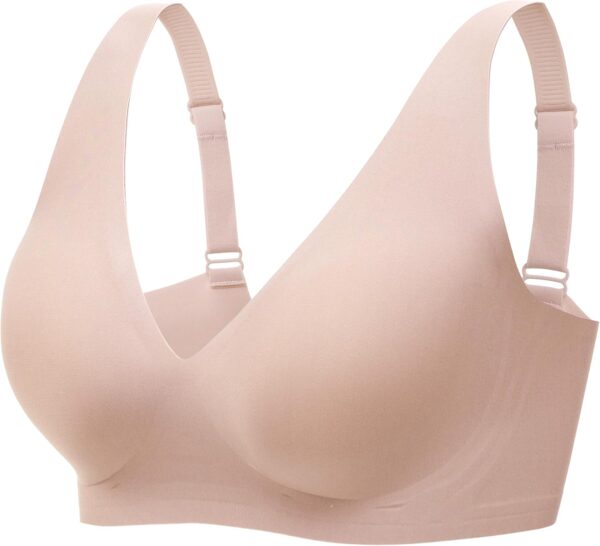 Deep V Bras for Women Wire Free Comfort Wireless s Adjustable Seamless Bra with Extender