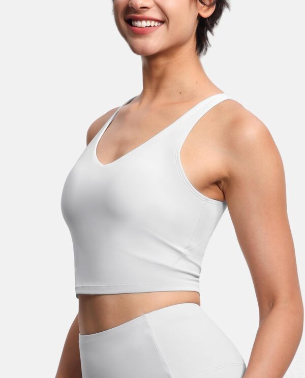 Women' Sports Bra Longline Wirefree Padded with Medium Support - Image 2