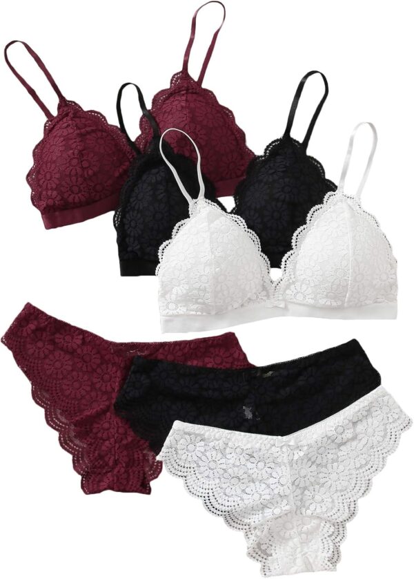 Women Sexy Lingerie Set Lace Matching Bra and Panty Set