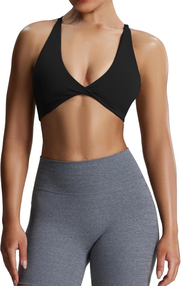 Women Workout Sports Bras Fitness  Low Impact Bra Yoga Crop Tank