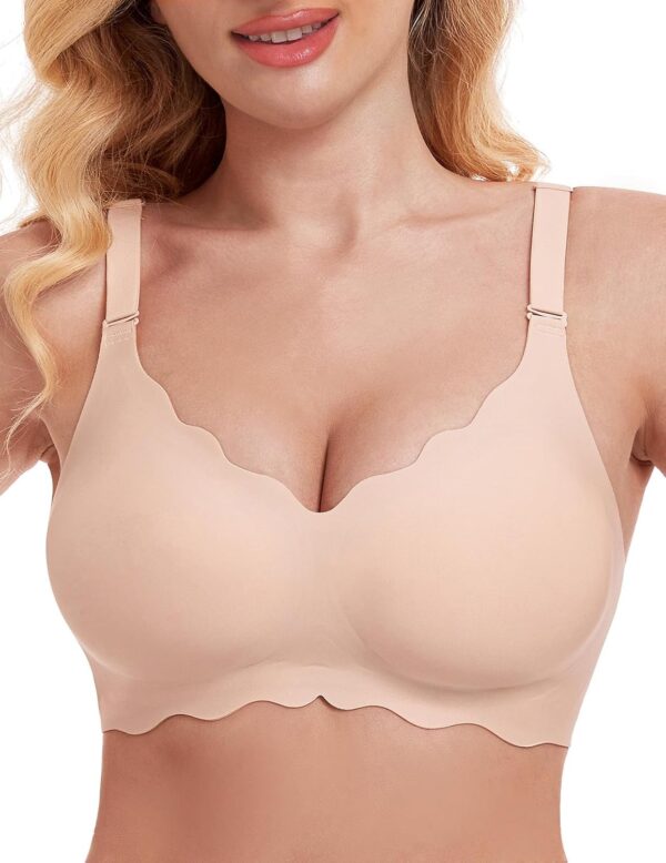 Silky Bras for Women No Underwire Floral Design s for Women Wireless T Shirt Bra Ultra Soft with Extender