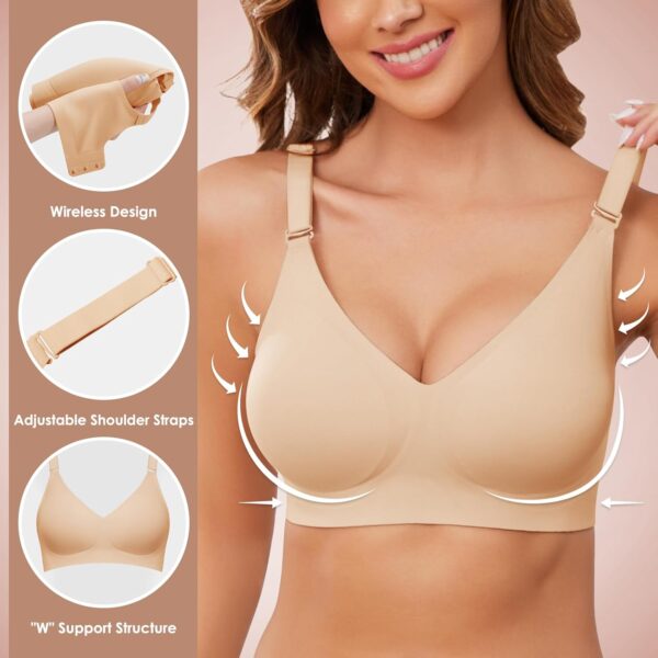 Wireless Bras for Women - Soft No Underwire Comfortable Seamless Bra - Full Coverage s - Everyday Bra - Image 2