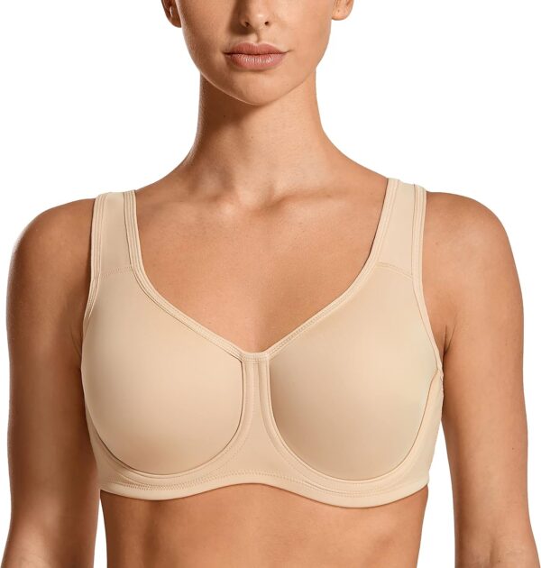 Women  Underwire Sports Bra High Impact Plus Size with Adjustable Straps Unlined Bra